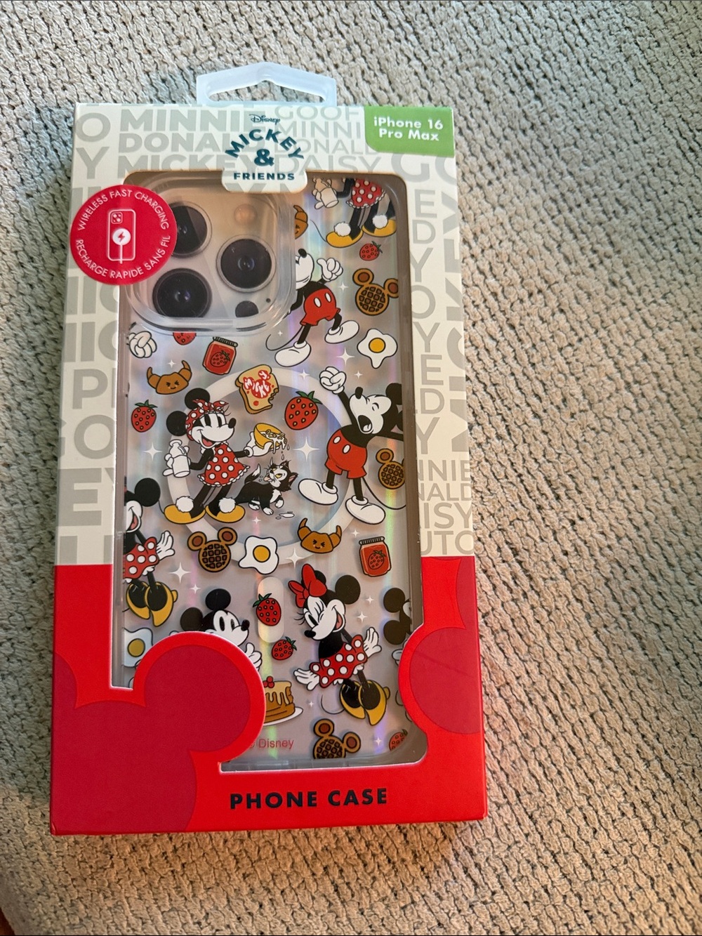 Disney Minnie & Mickey Clear iPhone 16 Pro Max Case - Red Accents